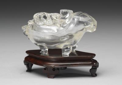 图片[3]-Rock crystal water dripper in the form of a beast-shaped yi vessel, Qing dynasty (1644-1911)-China Archive